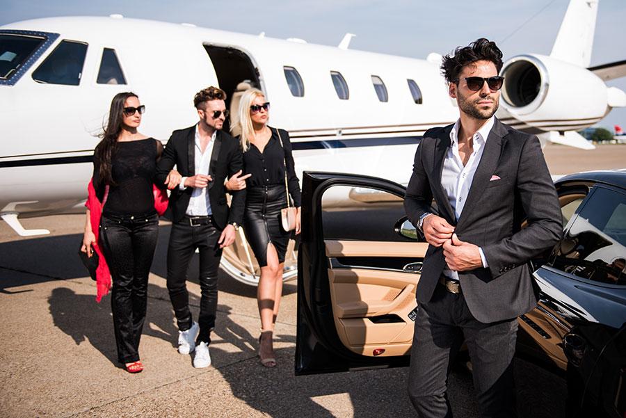 Transfer services — passengers at private jet